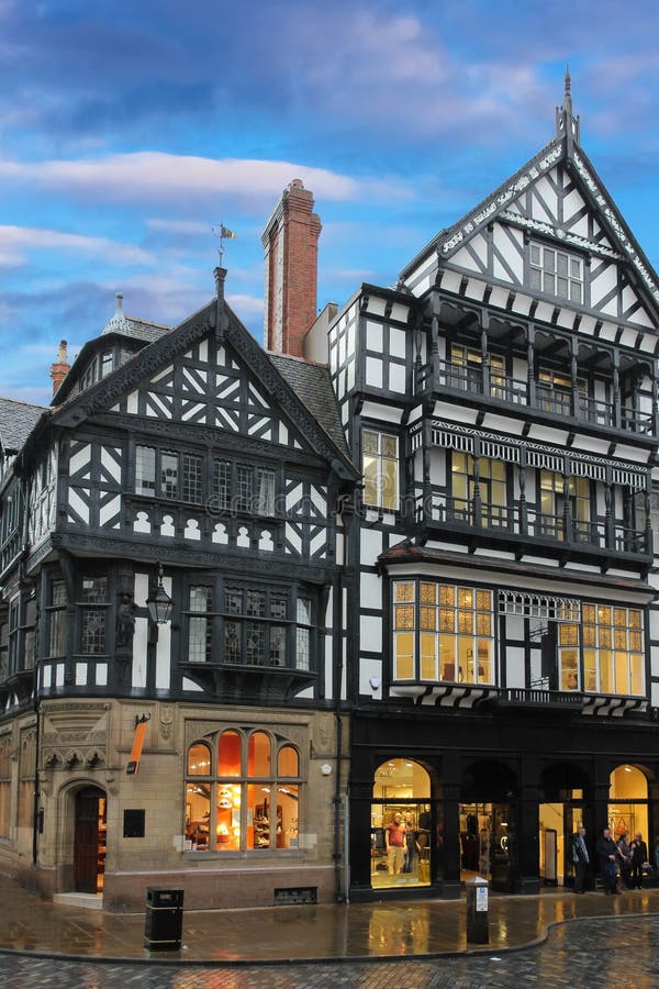 Traditional Tudor buildings. Chester. England stock image Traditional Tudor buildings. Chester. England stock image