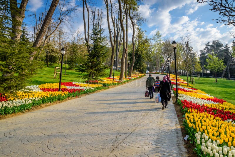 Traditional Tulip Festival in Emirgan Park in Istanbul,Turkey Editorial ...