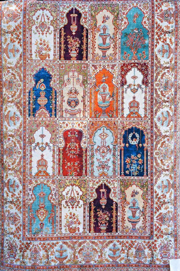 Turkish Carpet Pattern With Motifs Stock Photo Image of 