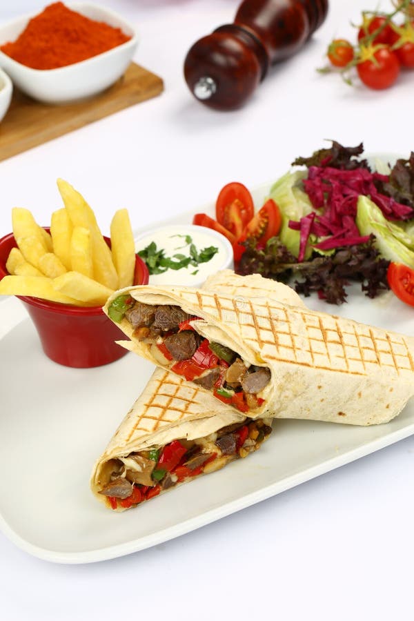 Traditional Turkish Durum, Wrap Stock Photo Image of asian, gyros