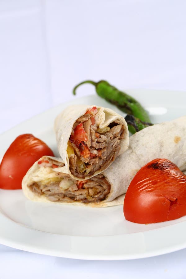 Traditional Turkish Durum, Wrap Stock Photo Image of gyros, kebab