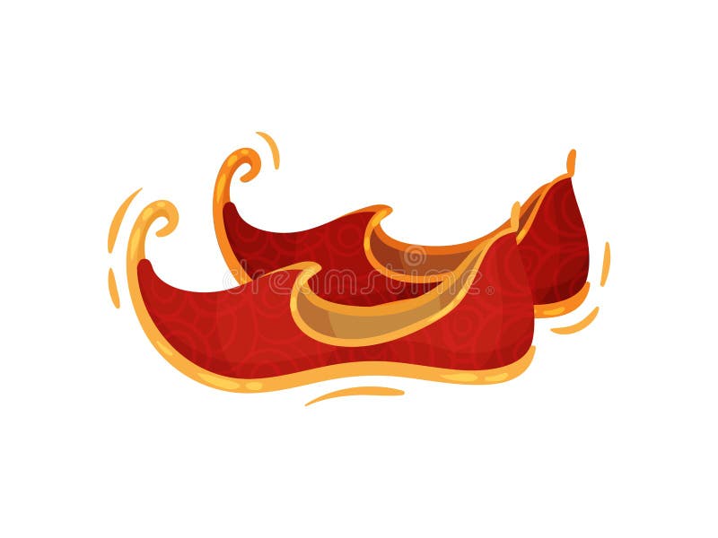 Traditional Turkish red shoes. Vector illustration on white background. stock illustration Traditional Turkish red shoes. Vector illustration on white background. stock illustration
