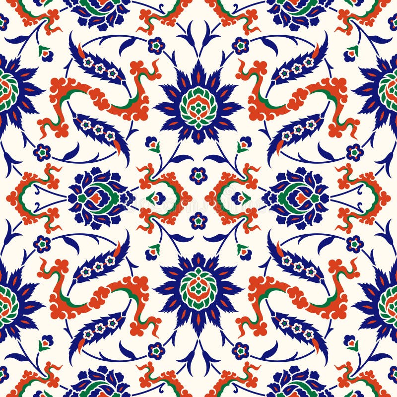 Traditional Turkish Seamless Pattern stock illustration