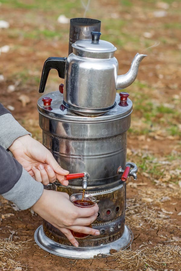 Traditional Turkish Tea Urn Stock Image Image of equipment, faucet 94094277