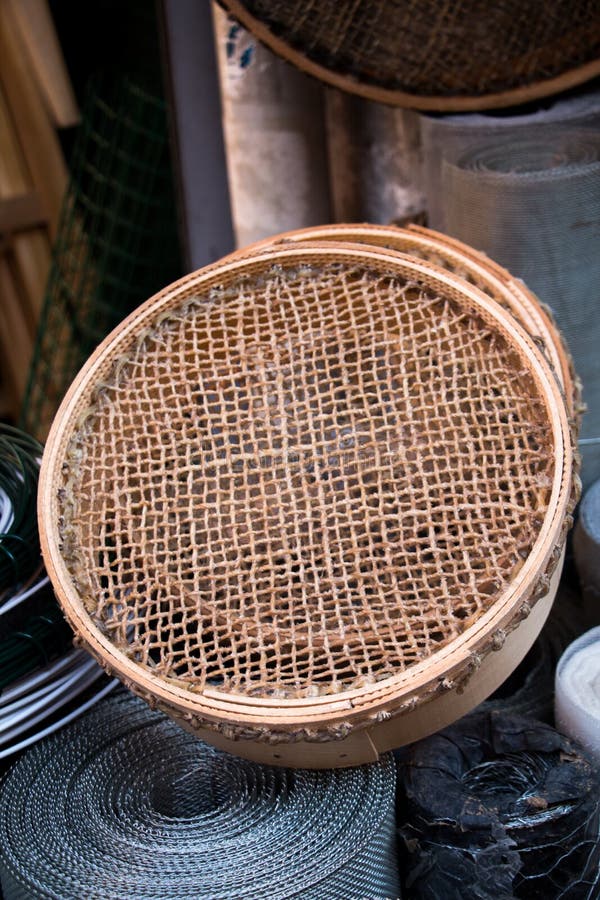 Traditional Type Wooden Sieve Stock Photo Image of strainer, sieve