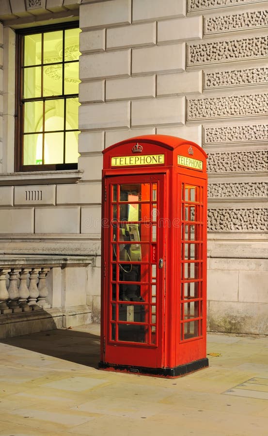 Traditional UK phone box