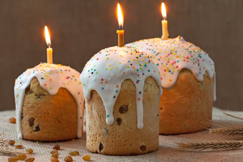 Traditional Ukrainian Culture Easter Cake  Called  Kulich 