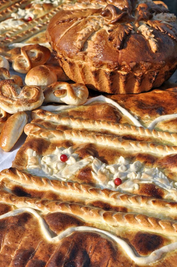 Ukrainian Festive Bakery Holiday Bread on White Stock Image Image of