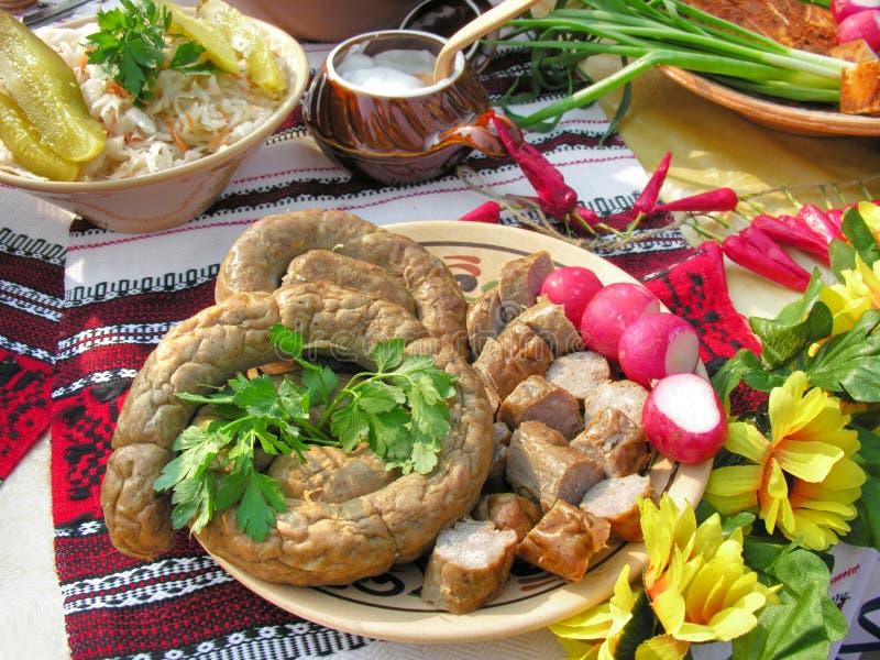 Traditional Ukrainian Food In Assortment Stock Photo Image 24539736