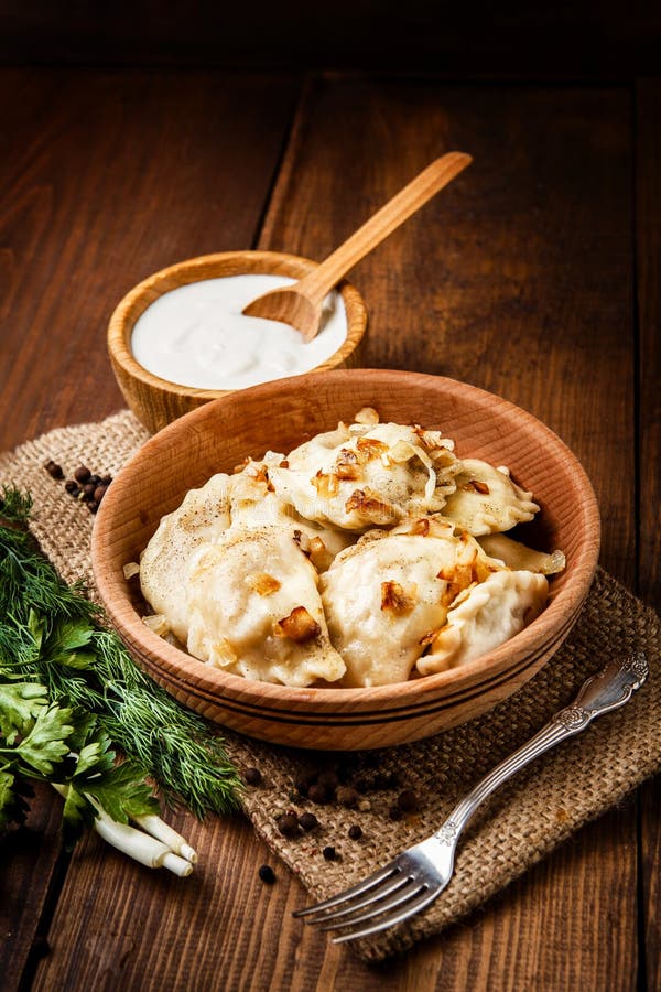 Traditional ukrainian food - dumplings varenik