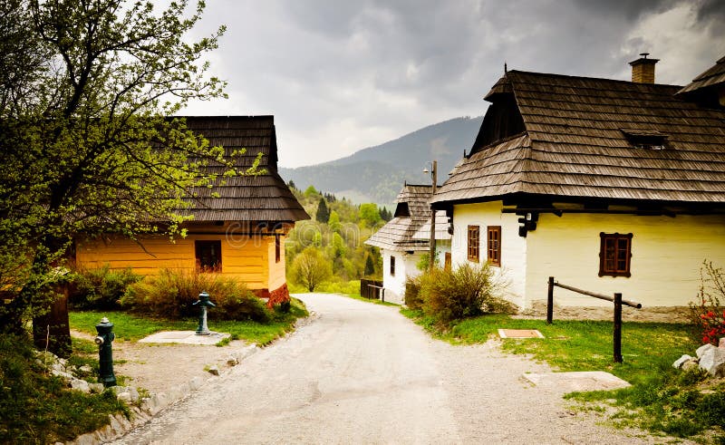 Traditional village in the mountains. Slovakia