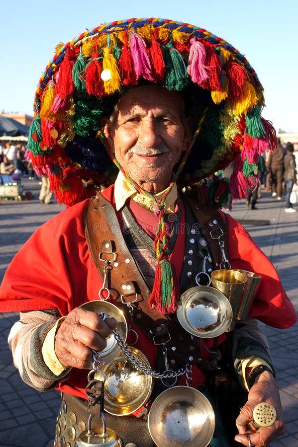 A traditional Water Carrier in Marrakech royalty free stock images A traditional Water Carrier in Marrakech royalty free stock images