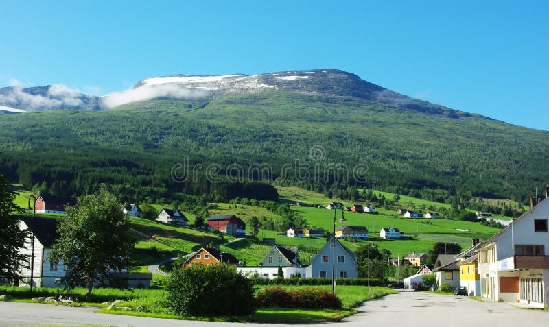 Traditional wooden houses in Invik, Norway