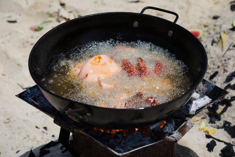 Traditional Zanzibar Seafood in the Beach Kitchen Stock Photo Image of indian, white 271949342