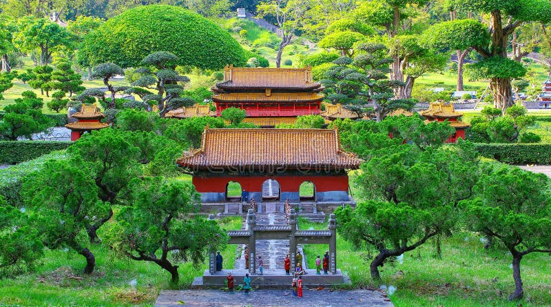 Traditioneel Chinees architectuur miniatuurlandschap stock foto's Traditioneel Chinees architectuur miniatuurlandschap stock foto's