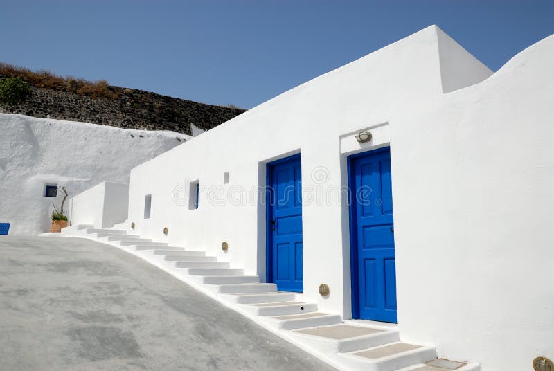 Traditioneel huis in Santorini, Griekenland royalty-vrije stock fotografie Traditioneel huis in Santorini, Griekenland royalty-vrije stock fotografie
