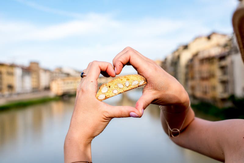 Traditioneel Italiaans koekje in Florence stock afbeelding Traditioneel Italiaans koekje in Florence stock afbeelding