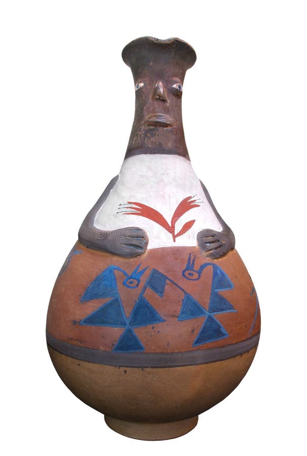 Traditioneel Peruviaans Indisch geïsoleerd aardewerk royalty-vrije stock afbeeldingen Traditioneel Peruviaans Indisch geïsoleerd aardewerk royalty-vrije stock afbeeldingen