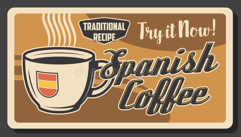 Uiterlijk perspectief Afzonderlijk Traditioneel Recept Voor Spaanse Koffie, Vector Vector Illustratie -  Illustration of spaans, cafetaria: 159844312