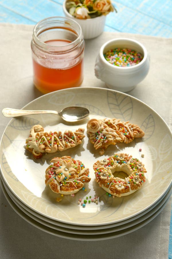 Traditionele Siciliaanse gebakjekoekjes stock fotografie Traditionele Siciliaanse gebakjekoekjes stock fotografie