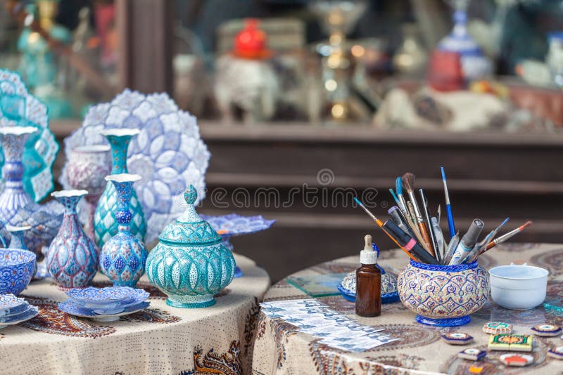 Traditionele Turkse hand geschilderde platen royalty-vrije stock foto Traditionele Turkse hand geschilderde platen royalty-vrije stock foto