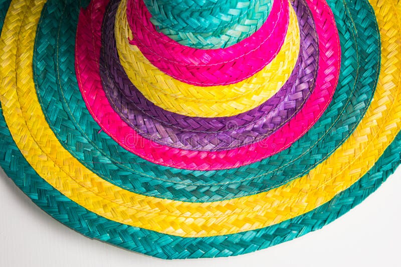 Traditionell mexicansk hatt med färger royaltyfri fotografi Traditionell mexicansk hatt med färger royaltyfri fotografi