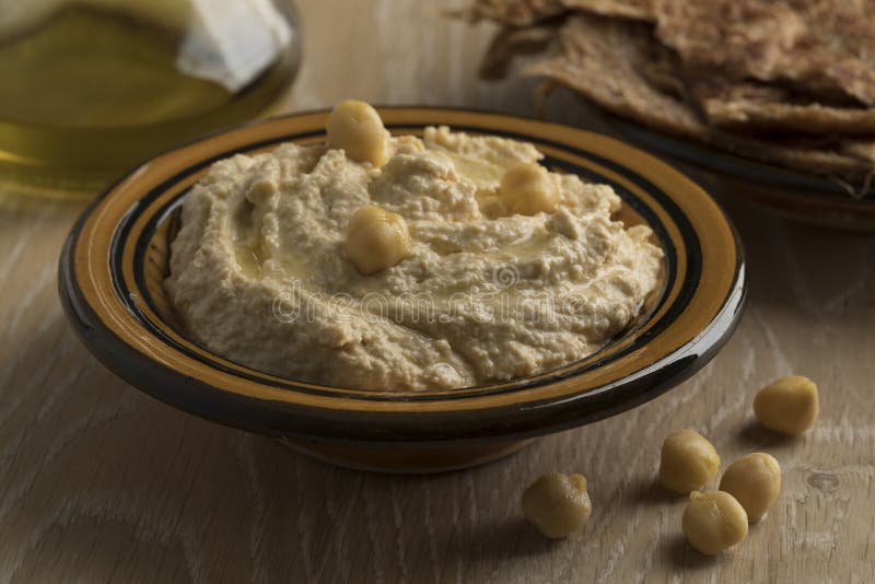 Libanesisches Hummus Gemacht Von Den Kichererbsen Und Von ...