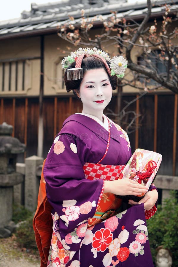 Traditonal Maiko San stock image. Image of geisha, silk - 44830183