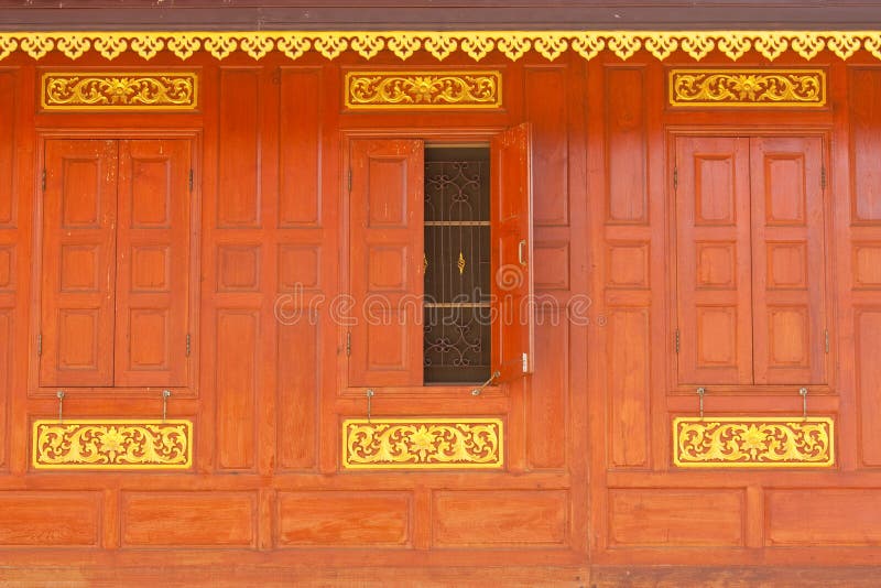 Tradtional Thai style house window