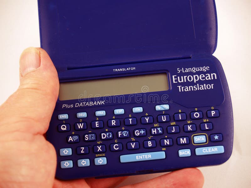 European five language translator palm sized. European five language translator palm sized