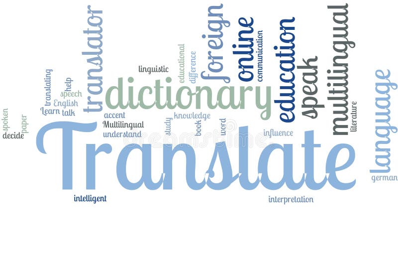Translator Background Concept Word Cloud. Translator Background Concept Word Cloud