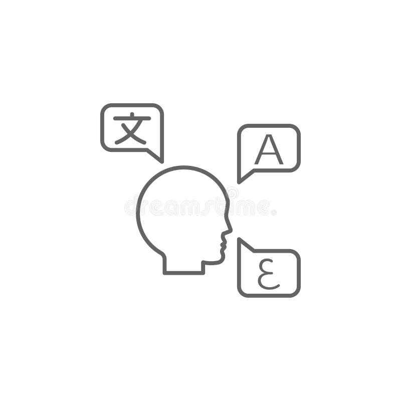 Tradução, ícone das línguas Elemento do ícone do tradutor Linha fina ?cone para o projeto do Web site e o desenvolvimento, desenv ilustração do vetor Tradução, ícone das línguas Elemento do ícone do tradutor Linha fina ?cone para o projeto do Web site e o desenvolvimento, desenv ilustração do vetor
