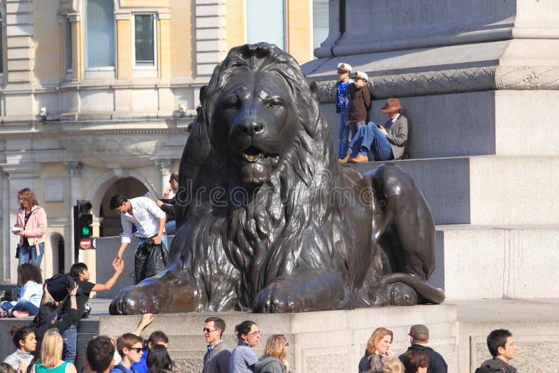 Trafalgar fyrkant i London arkivbilder Trafalgar fyrkant i London arkivbilder