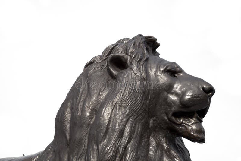 Trafalgar Square Lion Head - London royalty free stock photos Trafalgar Square Lion Head - London royalty free stock photos