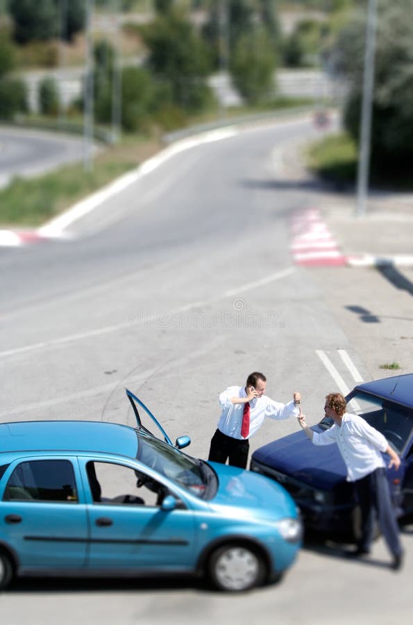 Illusione di miniatura incidente stradale e per il pilota di combattimento.