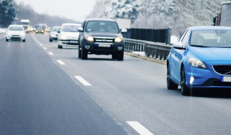 Traffic cars on highway