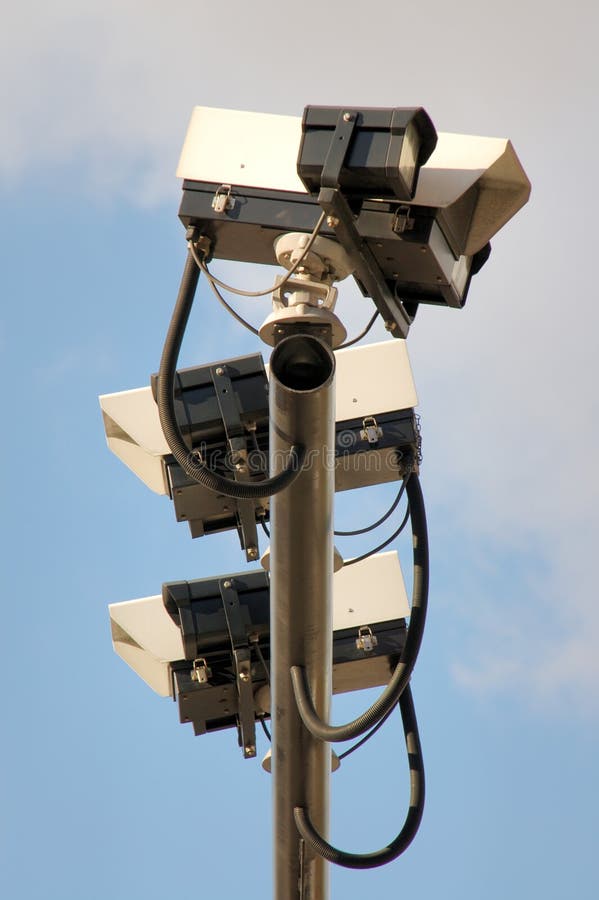 Video surveilance cameras stock image. Image of inspect 12750579