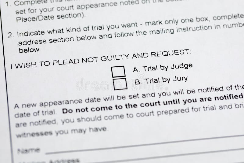 Traffic Ticket with Not Guilty Plea Form Stock Image Image of Traffic Ticket with Not Guilty Plea Form Stock Image Image of