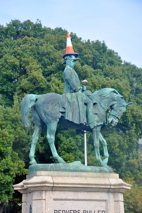 Traffic Cone on Head on Day of the King in Amsterdam Editorial Image