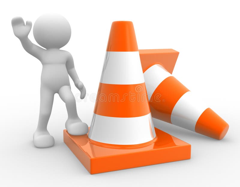 Traffic cones vector illustration