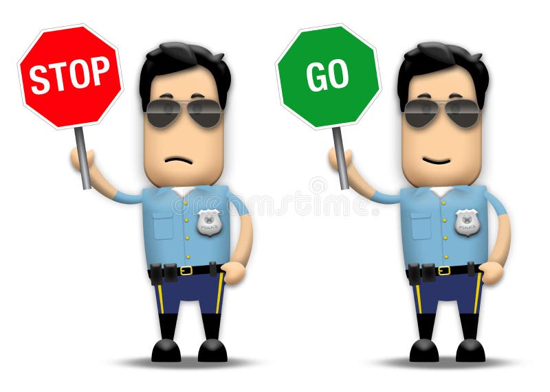 Traffic Cop Stock Image Illustration Of Metaphor Happy