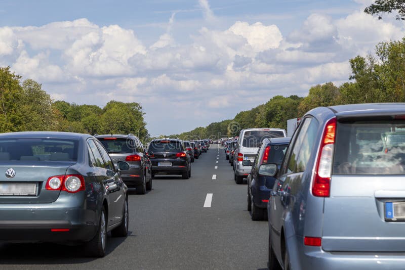 Traffic Jam on a German Highway Editorial Image Image of irritation
