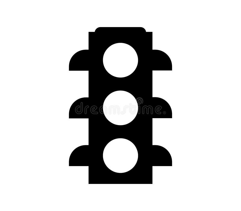 Traffic Light Icon Illustrated in Vector on White Background Stock