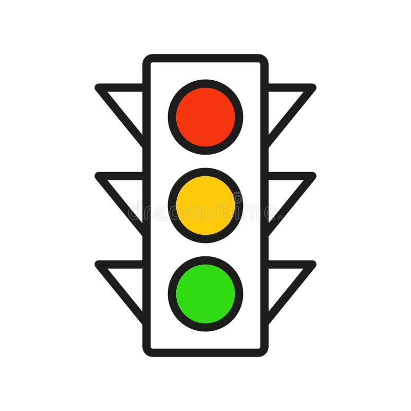 Set of Traffic light interface icons royalty free illustration