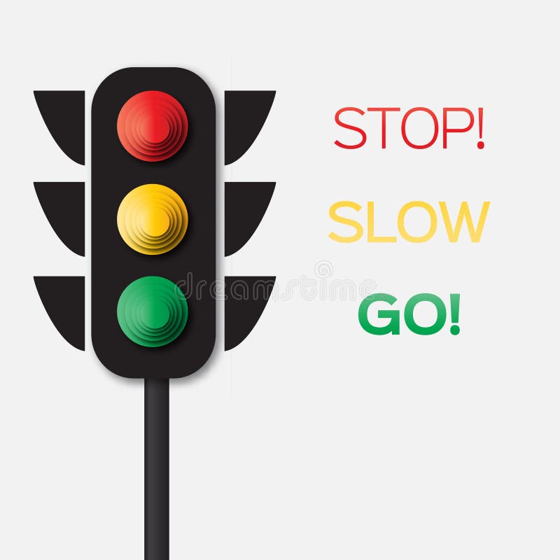 Stop go traffic lights Royalty Free Vector Image