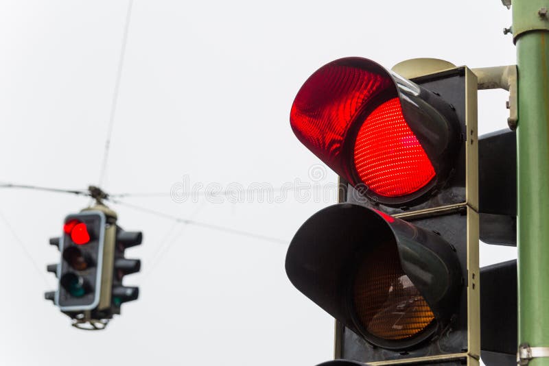 Traffic Light with Red Light Stock Photo Image of traffic, regulation