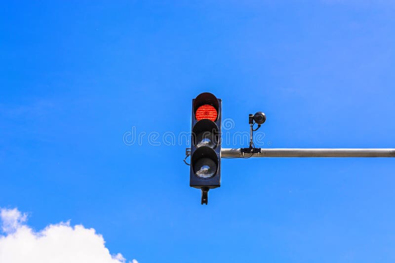 Traffic Light and a Surveillance Camera Stock Photo Image of enlightenment, shot 79351054