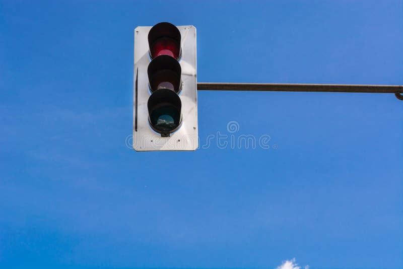 Traffic Light and a Surveillance Camera Stock Photo Image of light