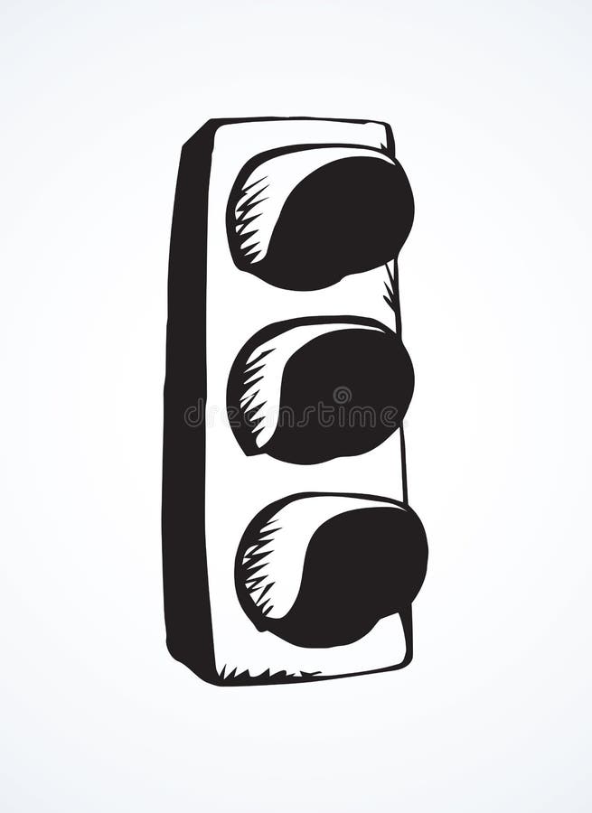 Traffic light. Vector drawing stock illustration