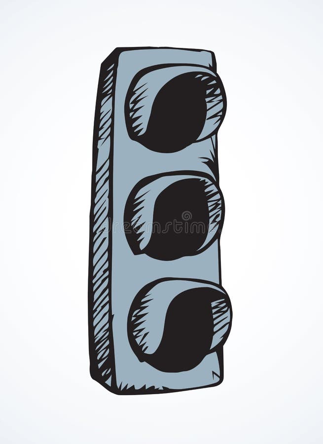 Traffic light. Vector drawing stock illustration